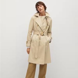 Mango Water Repellant Cotton Trench